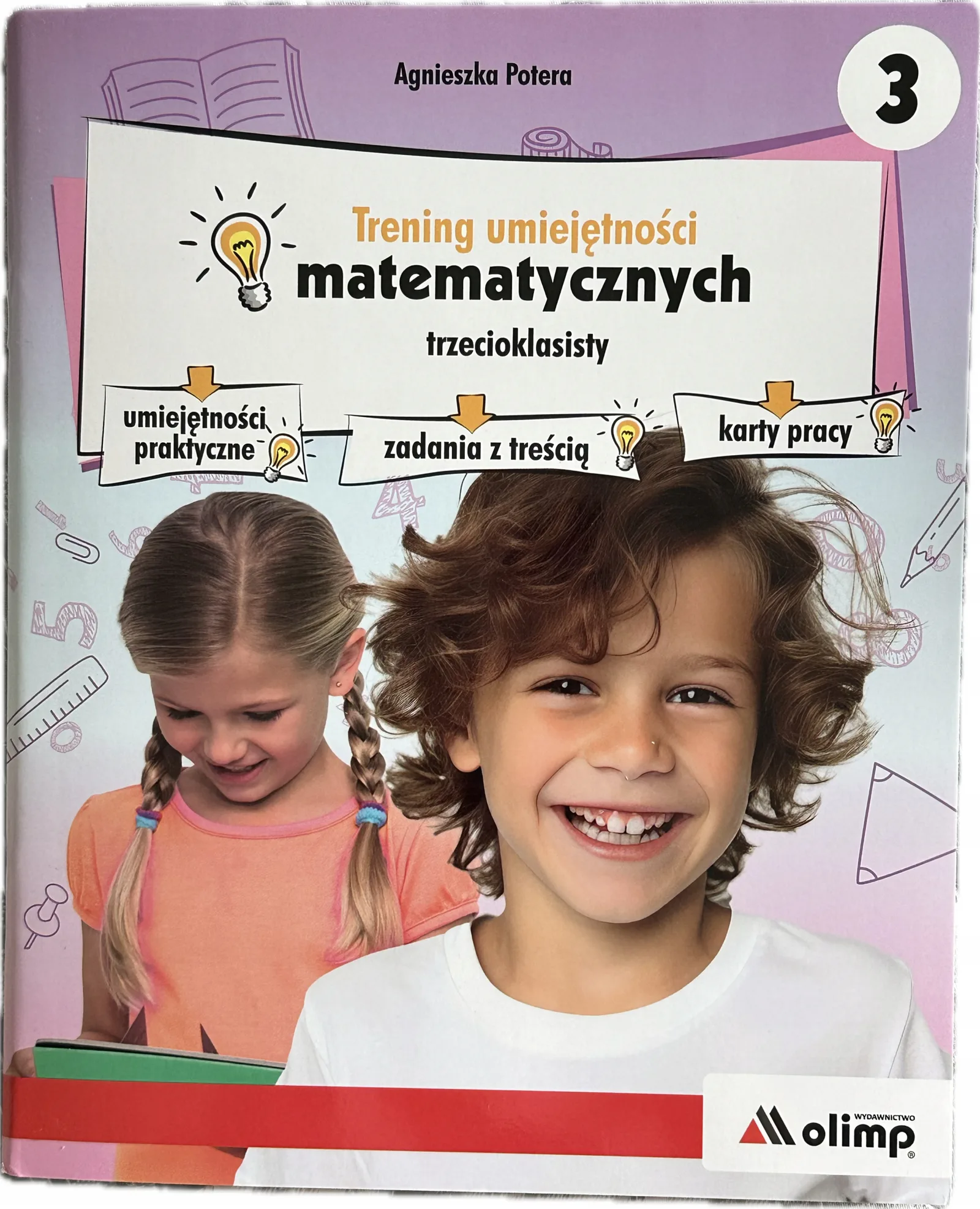 Okładka: MATEMATYKA klasa 3 trening zadania z treścią karty pracy 9 lat